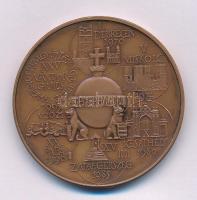 Fritz Mihály (1947-) / Szabó Géza (1939-2018) 1995. "MÉE XXV. Vándorgyűlés / Székesfehérvár" kétoldalas bronz emlékérem (42,5mm) T:UNC Adamo SF25