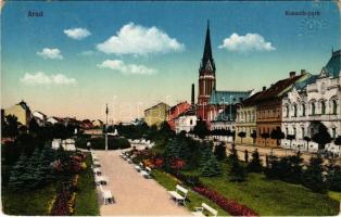 Arad, Kossuth park. MÁV Levelezőlapárusítás / park (kopott sarkak / worn corners)