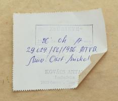 Kovács Antal (XX. sz. vége): Erdőrészlet (Szerencs környéke?). Olaj, vászon, kartonon, jelzés nélkül...