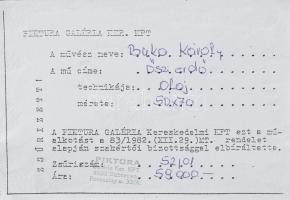 Buka Károly (XX. sz. vége): Őszi erdő. Olaj, farost, jelzett. Hátoldalán címkével. Dekoratív fakeret...