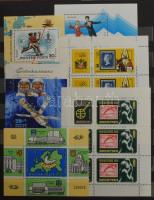 ~170 nagyrészt különféle postatiszta és 20 bélyegzett modern blokk és kisív 3 db jó közepes berakóba...