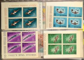 San Marino négyestömb sorok és Thaiföld sorok, blokkok, összefüggések és 3 FDC telefonkártya berakób...