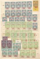 1913-1914 Árvíz I. 65 db bélyeg (6 klf) + Hadisegély II. 49 db bélyeg (5 klf) (16.900)