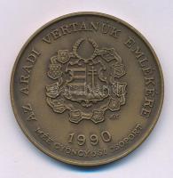 Bognár György (1944-) 1990. "MÉE Gyöngyösi Csoport - Az Aradi Vértanúk Emlékére / Lázár Vilmos 1815-1849" kétoldalas bronz emlékérem (42,5mm) T:AU Adamo GS8