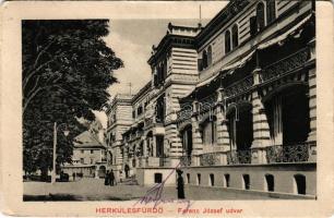1918 Herkulesfürdő, Baile Herculane; Ferenc József udvar / villa (kopott sarkak / worn corners)