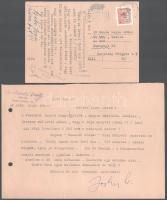 1971, 1973 Dr. Ádámfy József történész, gyerekorvos 3 db levele