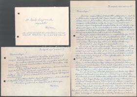 1975 Nagy Sándor Kászon 2 db kézzel írt levele