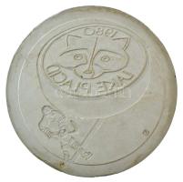 1980. 200Ft/500Ft "XIII. Téli Olimpia Lake Placid 1980" meg nem valósult érmetervezet gipsz hátlapi NEGATÍV nagyminta (158mm) T:AU,XF ph. Hungary 1980. 200 Forint or 500 Forint "13th Winter Olympics Lake Placid 1980" unrealized coin's plan reverse NEGATIVE large plaster sample (158mm) C:AU,XF edge error Adamovszky katalógusban nem szerepel / Not listed in Adamovszky's catalogue