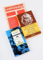 3 db könyv kitelepítés, lakosságcsere, Felvidék témában: Szülőföldünk régebbi irodalmi hagyományai; A hontalanság évei; Valóság 82 10. Kötetenként változó kötésben, és állapotban.