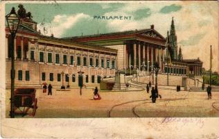 1902 Wien, Vienna, Bécs; Parlament. litho (fa)