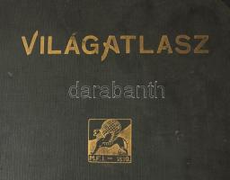 cca 1910-1915 Teleki - Kogutowicz: Világatlasz. Kiadja a M. Földrajzi Intézet R.T. Hiányos! Tartalma...