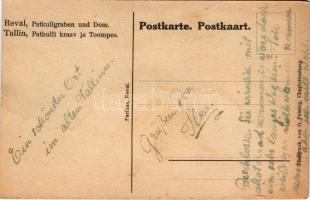 Tallinn, Reval; Patkulli kraav ja Toompea. Parikas, Tiefdruck von O. Felsing / cemetery, dom (EK)