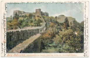 1901 Burg Helfenstein (Geislingen an der Steige), Gesamtansicht der inneren Burg vom Balkon des viereckigen Turmes. Hermann Seibt / castle (wet damage)