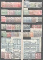 1920-1924 Arató-Parlament 203 db bélyeg (38 klf) nagyalakú berakólap mindkét oldalán (44.000)