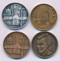 Garamkeszi János (1936-) DN "Eger" (2xklf) kétoldalas bronz- és ezüstpatinázott bronz emlé...