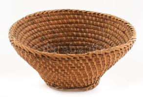 Gyékény szakajtó, d: 33 cm, m: 16 cm