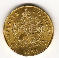 Ausztria 1892  8Fl 6,4516g arany T:1 aranyáron !