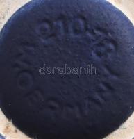 Retro német piros-kék váza. Jelzett, kis kopással, m: 18,5 cm