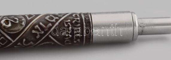 Ezüst (Ag) testű Silverolex toll, Izrael 12 törzse felirattal, motívumokkal, jelzés nélkül, végénél ...