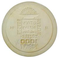 1994. 1000Ft "XXVI. Nyári Olimpia Atlanta 1994" emlékérme gipsz előlapi NEGATÍV nagyminta (162mm) T:AU Hungary 1994. 1000 Forint "26th Summer Olympics Atlanta 1994" obverse NEGATIVE large plaster sample (162mm) C:AU Adamovszky katalógusban EM137 számon szerepel / Adamovszky's catalogue EM137