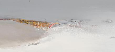 Csavlek András (1942-): Balaton (cím nélkül), 1990. Olaj, farost, jelzett, fakeretben, 40×50 cm