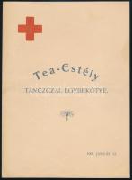 1901 Meghívó a Vöröskereszt Egylet kolozsvári (Erdély) választmánya tánccal egybekötött tea-estélyére, hajtva, jó állapotban, 2 lap