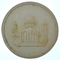 DN Az Esztergomi Bazilikát ábrázoló emlékérem gipsz POZITÍV nagyminta (200mm) T:AU,XF ph. Hungary ND "Esztergom Basilica" medallion POSITIVE large plaster sample (200mm) C:AU,XF edge error