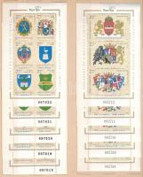 1997 Budapest és a megyék címerei I-II. 5-5 db blokkpár, mind sorszámkövető (27.500)