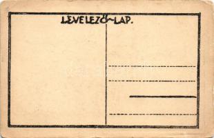 Főbejárat. Magyar Cserkésztábor / Hungarian scout art postcard s: Légrády Sándor (EB)