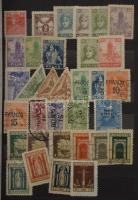 2 db A4 és 7 közepes berakó kis országgyűjteményekkel, összeállításokkal, közte északi és balti álla...