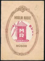 1934 A budapesti Moulin Rouge (Vörös Malom) mulató új revüműsorának füzete, sok reklámmal, szép állapotban, 16p