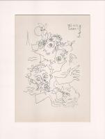 Vinkler László (1912-1980): cím nélkül, nyomat, papír, jelzett a nyomaton, 28x19,5 cm, paszpartuban