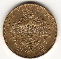 Belgium 1877 20Fr 6,4516g arany T:3+   aranyáron !