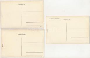 Orsova, Kazán-szoros / Cazane - 3 db régi képeslap: Ferenc József tábla, Széchenyi tábla, Traján táb...