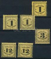 Német államok Baden 6 db Portó bélyeg garancia nélkül / no guarantee