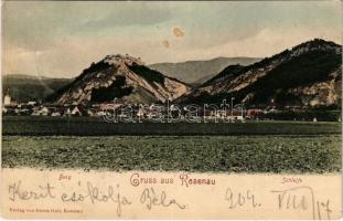 1904 Barcarozsnyó, Rozsnyó, Rasnov, Rosenau; Burg, Schleife / vár. Georg Gutt kiadása / castle (EK)
