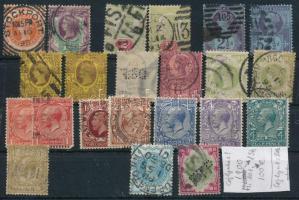 Nagy-Britannia 1887-1911 kis összeállítás stecklapon