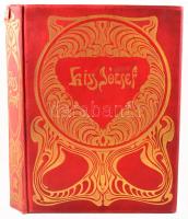 Kiss József költeményei. Ferenczy Károly, Grünwald Béla, Hollósy Simon, Réti István, Thorma János képeivel. Bp., [1897], Révai, 1 (címkép) t.+ 191+(5) p.+ 30 t. Szövegközti és egészoldalas képekkel illusztrálva. Kiadói dekoratív, aranyozott, szecessziós egészvászon-kötés, Gottermayer-kötés, néhány képtábla előtt sérült/hiányzó hártyapapírral, egy sérült, kijáró lappal.