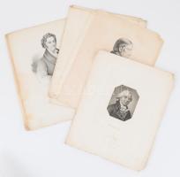 XVIII-XIX. sz. 12 db portré rézmetszet, Florian, Winkelmann, stb. Lapméret 26x22 cm