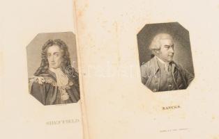 XVIII-XIX. sz. 12 db portré rézmetszet, híres államférfiak, művészek. Lapméret kb 26x22 cm