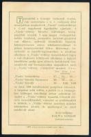 1930 Halwa Sándor puskaműves nyomtatványa terméklistájával a "Vizsla" vadásztöltény "...