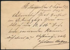 1871 2kr díjjegyes levelezőlap "SZENT-MARGIT / SOPRON.M."