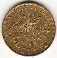 Belgium 1877 20Fr 6,4516g arany T:3+   aranyáron !