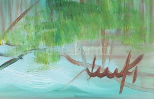 Livits László (-): Balaton. Olaj, farost. Jelzett. Dekoratív fakeretben. 60x80 cm