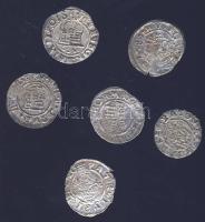 Kis középkori dénár tétel 6db Ag 1500-as évek közepéről T:3/4