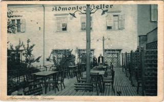1931 Graz (Steiermark), Admonter Keller Terrasse (Rud. Kernegger) Schloßbergkai 8. - Badgasse 5. / restaurant and wine cellar terrace (fl)