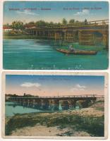 Kolomyia, Kolomea, Kolomyja; Most na Prucie - 2 db RÉGI képeslap vegyes minőségben / 2 pre-1945 postcards in mixed quality