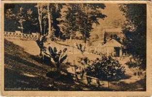 1918 Vihnye, Vihnyefürdő, Kúpele Vyhne; Felső park. Joerges Ágost özv. és fia kiadása / park, spa (E...