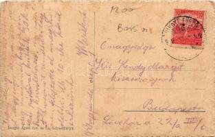 1918 Vihnye, Vihnyefürdő, Kúpele Vyhne; Felső park. Joerges Ágost özv. és fia kiadása / park, spa (E...