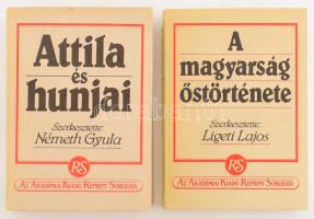 2 db könyv - Ligeti Lajos (szerk.): A magyarság őstörténete. Bp., 1986. + Németh Gyula (szerk.): Attila és hunjai. Bp., 1986. Kiadói kartonált kötés, jó állapotban.